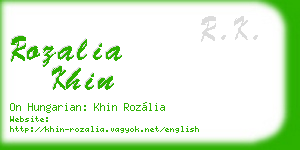 rozalia khin business card
